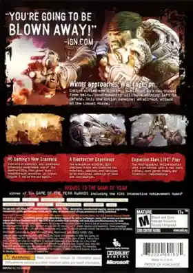 Gears of War 2 (USA) box cover back